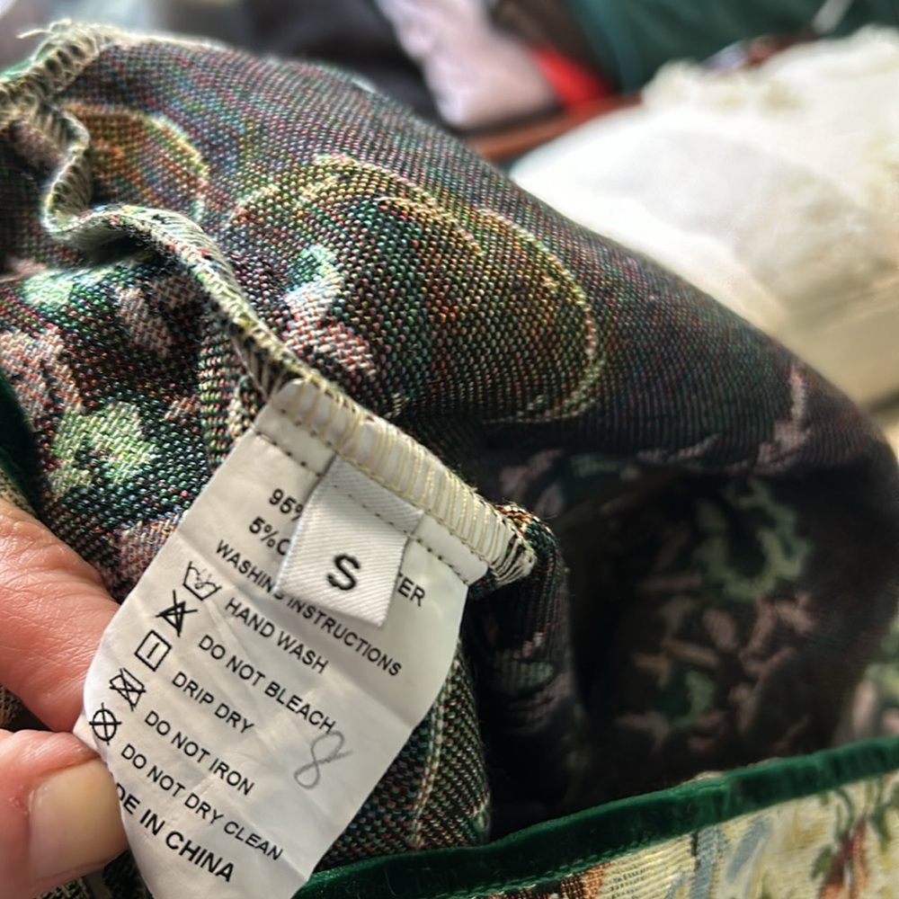 Small Y2K floral low cut satin tube dress - Picture 12 of 14